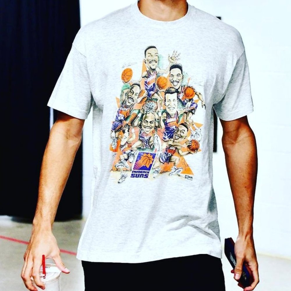 Devin booker Phoenix Suns Caricature 90’s T-shirt Suns in 4 shirt, Phoenix Suns